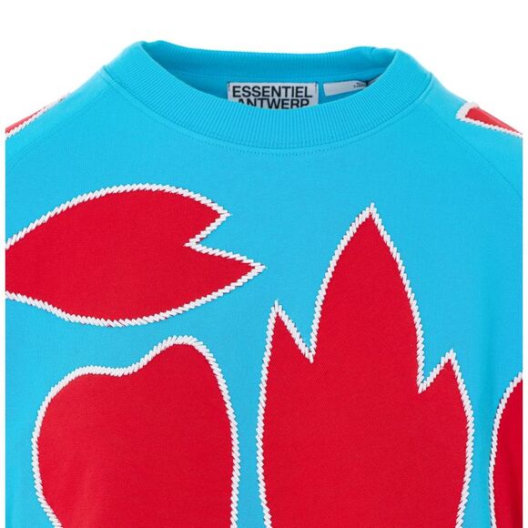 Essentiel Antwerp Women Jalways Sweatshirt With Flame-Shaped Applications - Picture 4 of 4